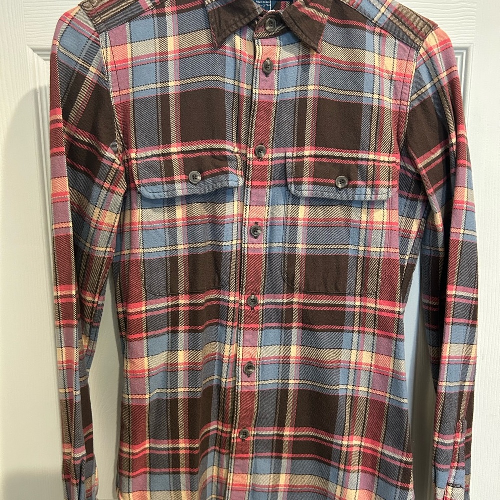 Ralph Lauren Red and Blue Plaid Blouse